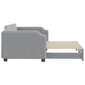 Lit d'appoint gris clair avec lit gigogne, lits confortables pour la maison - Product Image 4