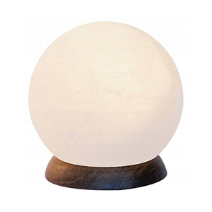 Décoration de table en cristal naturel pour intérieurs relaxants, lampe en sel blanc de l'Himalaya avec éclairage chaleureux pour chambre à coucher, salon - Product Image 6
