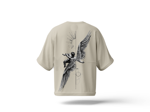 Camiseta de hombre con hombros caídos, lisa, gruesa, con estampado gráfico - Compra algodón de alta calidad y peso pesado - Product Image 2