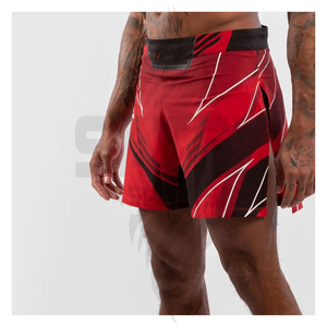 กางเกงชกมวยแบบยืดได้ พิมพ์ลายด้วยความร้อน ผลิตตามสั่ง ระบายอากาศได้ดี แห้งเร็ว สำหรับทุกเพศ เหมาะสำหรับมวยไทยและ MMA ทำจากโพลีเอสเตอร์ 100% - Product Image 5