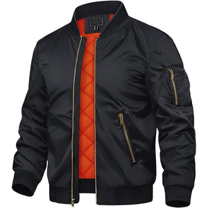 Chaqueta Bomber Unisex Personalizada de Alta Calidad, Estilo Nuevo, Venta al por Mayor, Chaqueta de Otoño con Cuello Alto, Chaqueta de Piloto - Product Image 2