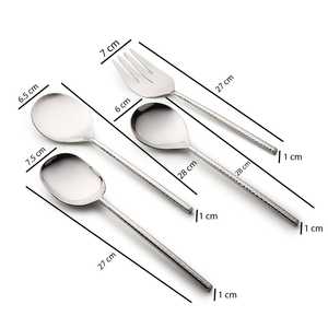ชุดช้อนสแตนเลสสำหรับอาหาร ช้อนเสิร์ฟขนมหวาน ผลิตจากเหล็กขัดเงา สำหรับโรงแรมและร้านอาหาร ผลิตในอินเดีย - Product Image 2