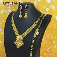 Parures de bijoux traditionnelles arabes plaquées or 24 carats, design creux vintage, en laiton, pour mariée, parures de bijoux lourdes pour mariage et fête, vente en gros