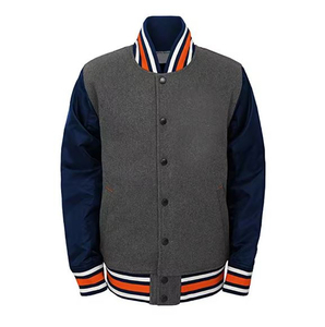 Hot quality new Style Custom Varsity JacketMen's Wholesale Custom <b>Leather</b> Sleeves Letterman Varsity <b>Jacket</b> Men - Product Image 1