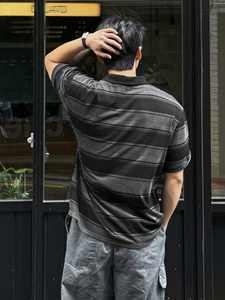 Polo rayé tie-dye pour homme, été - Product Image 2