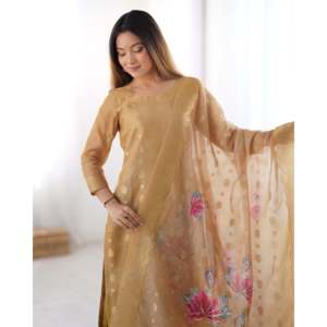 Hermoso conjunto de traje con estampado digital para mujer para fiestas - Product Image 5