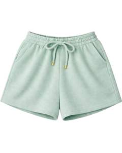 Women Ribbed Crop Tank <b>Top</b> And Drawstring Shorts Set Mint Green With Red <b>Heart</b> Print Casual Lounge Two Piece Outfit Customized - Product Image 3