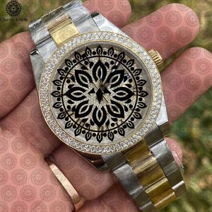 Reloj de Lujo Charm Jewells de Acero Inoxidable, Analógico de Cuarzo, Esfera Redonda de 42 mm, Bisel de Cristal, Estilo de Joyería de Moda Unisex - Product Image 2