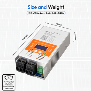 Nhỏ nhưng chính xác MPPT SOLAR CHARGE CONTROLLER 80A 12V 24V 48V tự động Pin điện áp nhận dạng + Wifi - Product Image 6