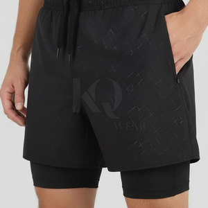Shorts de sport décontractés pour hommes, en tissu extensible, séchage rapide, respirant, écologique, pour la gym et l'entraînement, avec cordon de serrage - Product Image 5