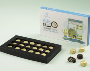 Boîtes de chocolats légendaires fourrées au vin de coco, boîte de chocolats personnalisée pour coffrets cadeaux et souvenirs - Product Image 1