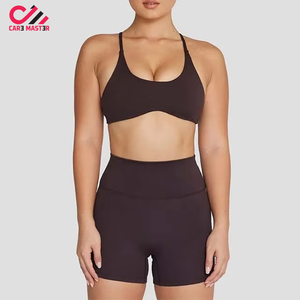 Customized Women <b>Compression</b> Soft Lightweight Gym Wear Seamless OEM Design Back Yoga Sets <b>Short</b> Women Yoga <b>Short</b> Sets - Product Image 2