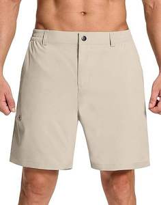 Shorts Bermuda pour homme en kaki, séchage rapide, avec fermeture boutonnée, shorts de sport décontractés - Product Image 1