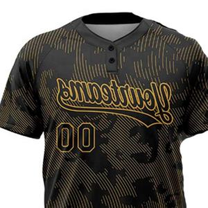Jersey de béisbol para hombre de último diseño a precio barato Color sólido tamaño personalizado sublimación camiseta de béisbol uniformes cuello en V - Product Image 5
