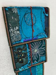 Handmade Patchwork Embroidered <b>Silk</b> Journal Set with Deckle Edge Paper Eco Friendly Vintage Notebook Bulk Gift Set - Product Image 4