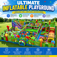 Parc d'attractions gonflable sur mesure, parcours d'obstacles gonflable commercial, parc d'aventure gonflable intérieur/extérieur pour enfants