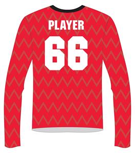 Camisa de compresión sublimada impresa personalizada con manga larga - Product Image 3