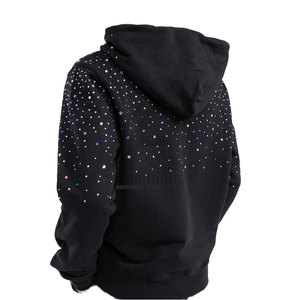 Best Selling Premium Quality <b>Pullover</b> <b>Men</b> Rhinestone Hoodies Basics New Design 100% Cotton Rhinestone Hoodies For <b>Men</b> - Product Image 4