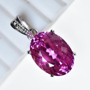 Pendentif Charme en Pierre Précieuse Tourmaline Rose Naturelle, Argent Sterling 925 Plaqué Or, Certifié IGI, Collier Cadeau pour Elle - Product Image 5