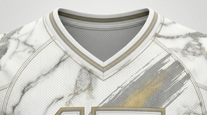 Maillot de football américain de qualité supérieure, 100% polyester, respirant, séchage rapide, manches courtes, grandes tailles, couleurs personnalisées / Vente en gros - Product Image 6