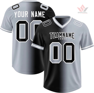 Maillot de football américain personnalisé pour homme, noir, numéro 41, col en V, manches courtes, respirant, anti-transpiration, polyester, coupe athlétique, taille adulte - Product Image 4