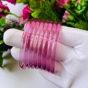 Ensemble de bracelets empilables en acrylique violet pour femmes, bijoux en résine, bracelets tendance, cadeau - Product Image 2