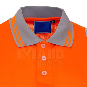 Camiseta Polo de Seguridad de Alta Visibilidad ANSI Clase 3, Transpirable, de Secado Rápido, de Poliéster, con Luz LED Intermitente, Logotipo Personalizado, Tiras Reflectantes, Ropa de Trabajo - Product Image 4