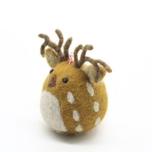 Adorno Navideño de Reno Hecho a Mano en Fieltro, Decoración Interior con Forma de Animal, Material de Algodón, Regalo para Niños - Product Image 2