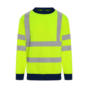 เสื้อสเวตเชิ้ตแขนยาวสะท้อนแสงสำหรับงานรักษาความปลอดภัย โพลีเอสเตอร์สะท้อนแสง สีเหลือง ระดับ 3 ป้องกันภัย - Product Image 1