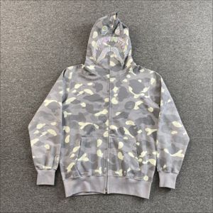Vêtements de sport Denish sur mesure en gros, sweat à capuche surdimensionné à fermeture éclair pour hommes, broderie vintage, streetwear hip hop, automne - Product Image 2