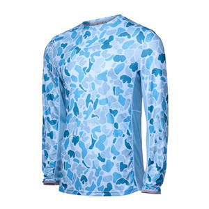 Camisetas de pesca de manga larga con logo personalizado UPF50, protección solar, ropa de pesca transpirable, fábrica mayorista. - Product Image 1