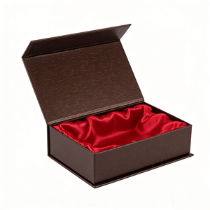 Caja de Regalo Magnética de Cartón Rígido con Logotipo Personalizado, Forma de Libro Negro, Grabado, Laminación Mate, Forro de Satén, Reciclable - Product Image 1