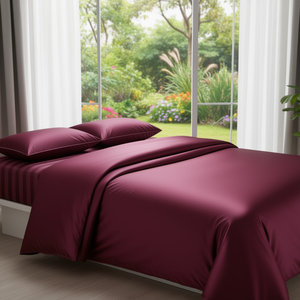 Juego de Sábanas Queen Satin Stripe de 2CM para Hotel y Hogar, 300 Hilos, Incluye Funda de Almohada y Funda Nórdica - Product Image 3