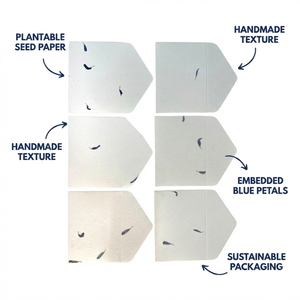 Eco Friendly Cornflower Petal <b>Handmade</b> <b>Paper</b> Recycled Floral Stationery for Wedding Invitations Gift Wrap Craft Wholesale - Product Image 6