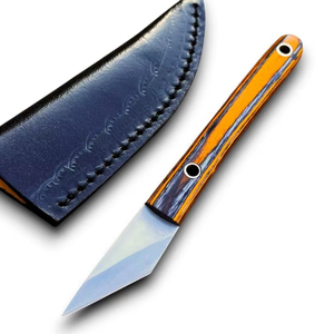 Fixed Blade Stainless Steel Straight Back <b>Knife</b> Premium Razor Sharp Wood <b>Handle</b> Neck <b>Knife</b> 6 Inches Best Price Wholesale OEM/ODM - Product Image 1