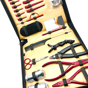 Complete Hair Extension Tools Kit Stainless Steel Microlink Pliers Hair Extension Needle Pulling <b>Hook</b> Beading Tool Bead Closing - Product Image 3