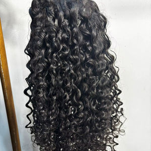 Extensions de cheveux humains vierges bouclés, ondulés et raides, naturels, légers, écologiques, en vrac - Product Image 1