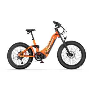 Vélo de montagne électrique tout-terrain Trax 24 Step-through avec suspension à ressort à huile, cadre en aluminium 6061, Shimano 9 vitesses interne - Product Image 3