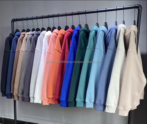 Sweat-shirt à capuche pour homme 100% coton, molleton personnalisé, surdimensionné, impression puff, broderie, style décontracté, uni, respirant, séchage rapide - Product Image 3