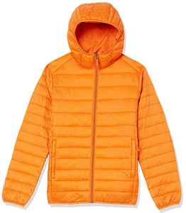 Chaqueta Acolchada con Capucha para Hombre, Color Naranja, con Cierre de Cremallera, Resistente al Viento, Ropa Casual de Invierno, Venta al Por Mayor - Product Image 3