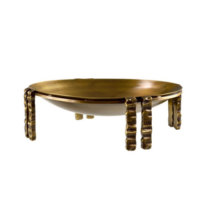 Modern Handmade Metal Bowl Polished Silver With Woven Base Decorative Luxury Serving Bowls For Table Centerpiece From India - Product Image 5