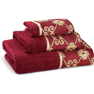 Elegante Set di 3 Asciugamani da Bagno Rose Classic Luxury, Collezione Contemporanea per il Bagno con Asciugamano da Bagno, Mani e Viso - Product Image 1