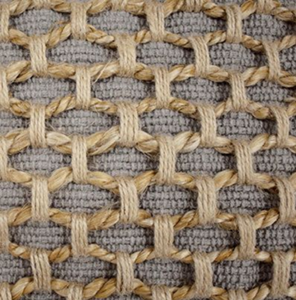 Tapis en jute à motif quadrillé minimaliste avec détails en corde torsadée pour un look épuré et côtier. Disponible aux prix de gros. - Product Image 5