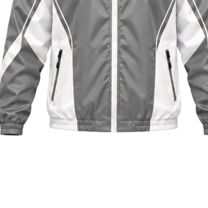 Veste coupe-vent pour homme en gros avec capuche réglable, motifs numérotés et sections latérales contrastées pour l'entraînement en équipe - Product Image 5