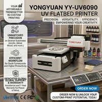 Imprimante UV à plat numérique tout-en-un YONGYUAN A1 1200 dpi avec réservoir d'encre rechargeable pour coques de téléphone, boîtes en acrylique, balles de golf