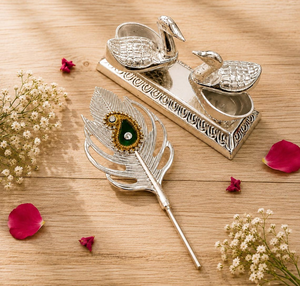 Juego de Salero y Pimentero de Plata con Diseño de Pato y Bandeja Decorativa, Soporte de Condimentos Hecho a Mano con Diseño de Animal para Mesa de Comedor - Product Image 4