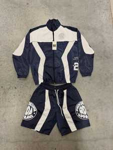 Custom Nylon Polyester Windbreaker Two Piece Jacket Short <b>Set</b> Men for Spring 2026 - Product Image 2