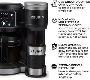 Cafetière Keurig K-Duo pour café chaud et glacé, technologie MultiStream, réservoir de 72 oz (Gen 2) - Product Image 2