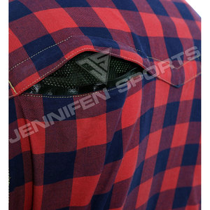 Motorcycle Riding Flannel Leather <b>Shirt</b> Engineered 100% Cotton Flannel Lightweight Comfort Plus Size Winter All Season Use - Product Image 6