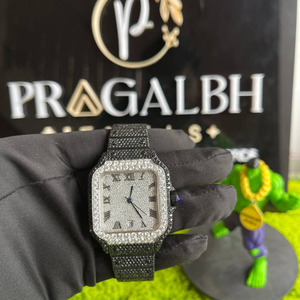 Reloj Automático Golden Ice Completamente Cubierto de Moissanita para Hombre, Movimiento Automático, Esfera Grande, Estilo Hip Hop, Personalizado, Acero Inoxidable - Product Image 5